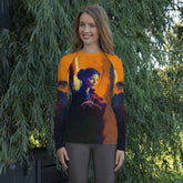 SurArt 79 Women's Rash Guard in sleek design on a paddleboard